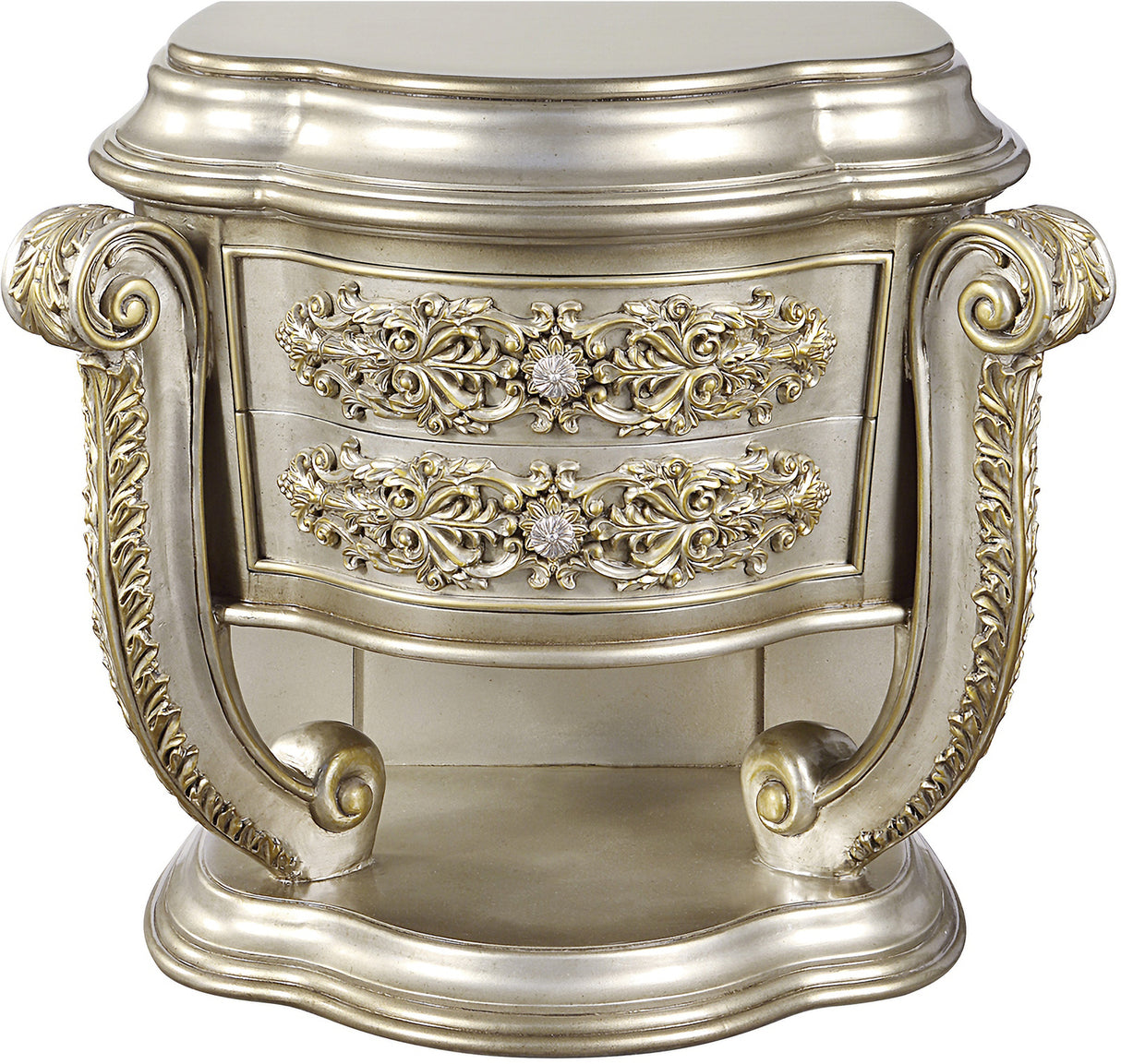 Danae Bedroom Set In Champagne And Gold Finish