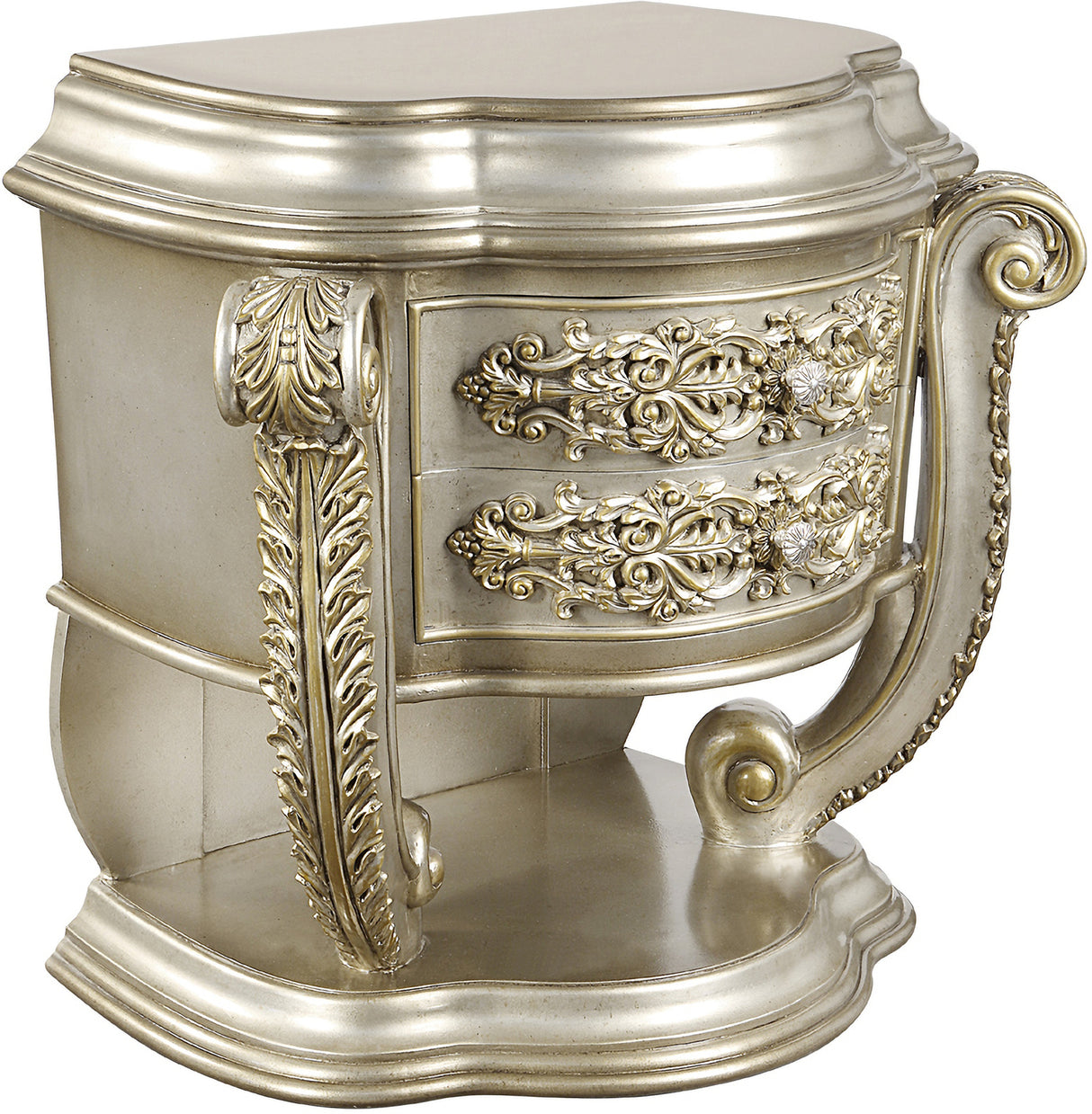 Danae Bedroom Set In Champagne And Gold Finish