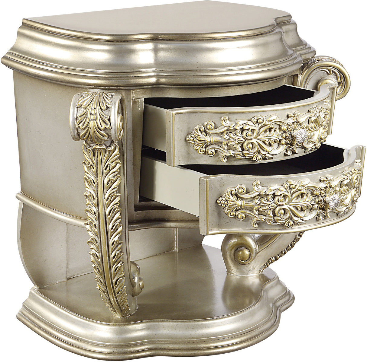 Danae Bedroom Set In Champagne And Gold Finish