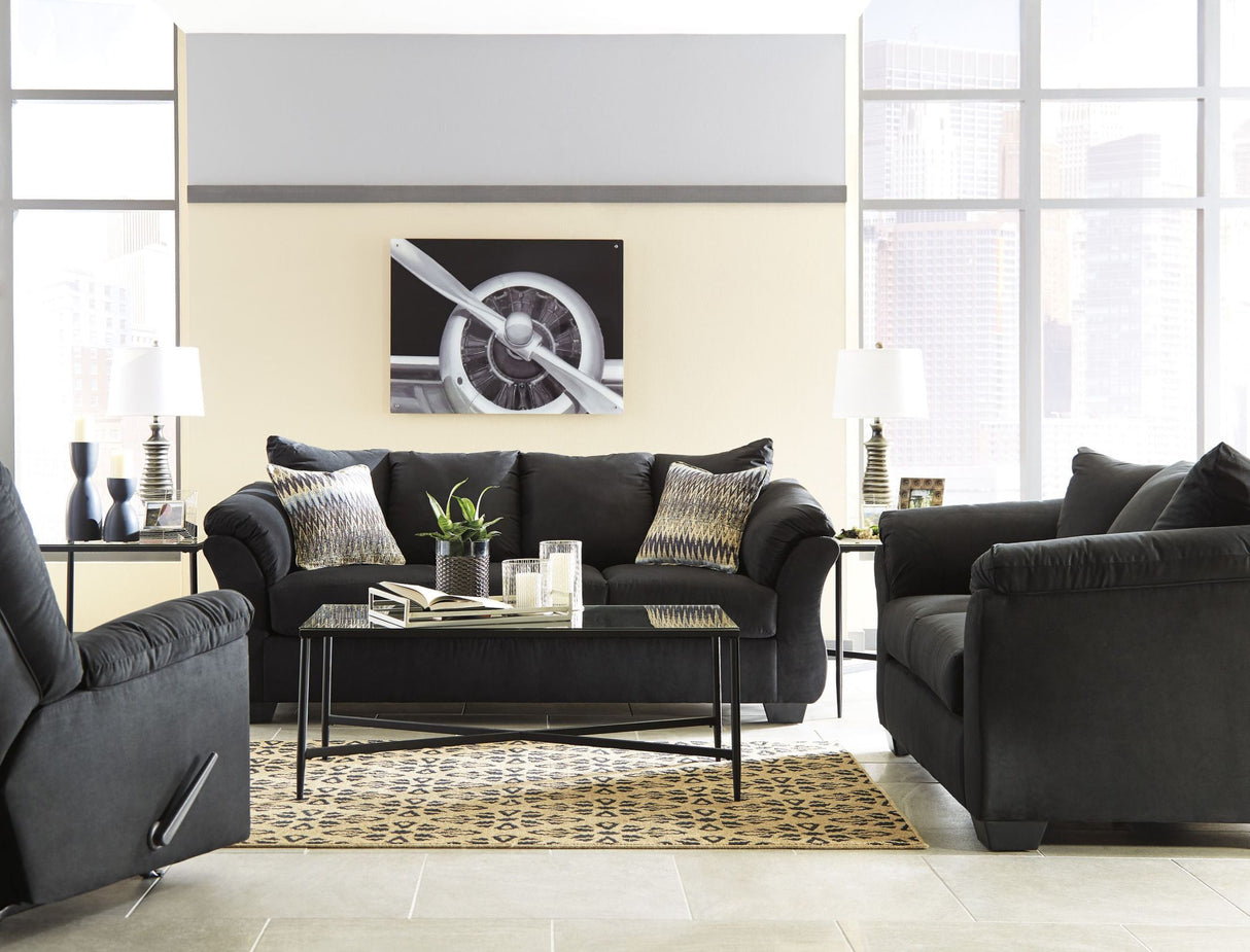Darcy Black Living Room Set