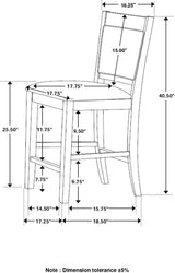 Dewey Walnut Counter Height Dining Room Set