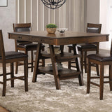 Dewey Walnut Counter Height Dining Room Set