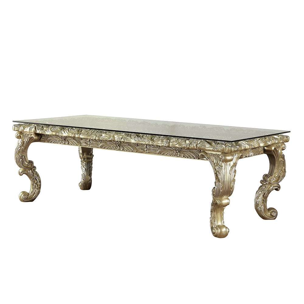 Vatican Champagne Silver Finish Dining Table