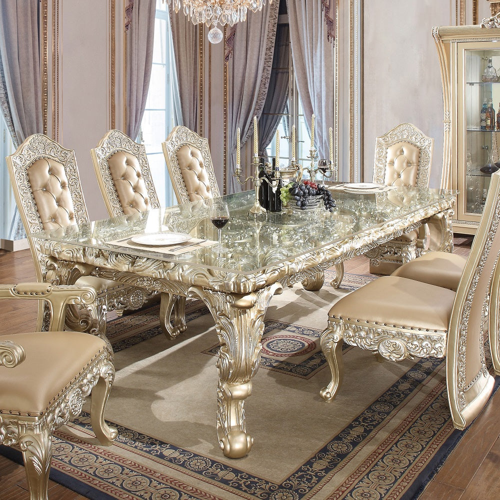 Vatican Champagne Silver Finish Dining Table