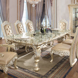 Vatican Champagne Silver Finish Dining Table