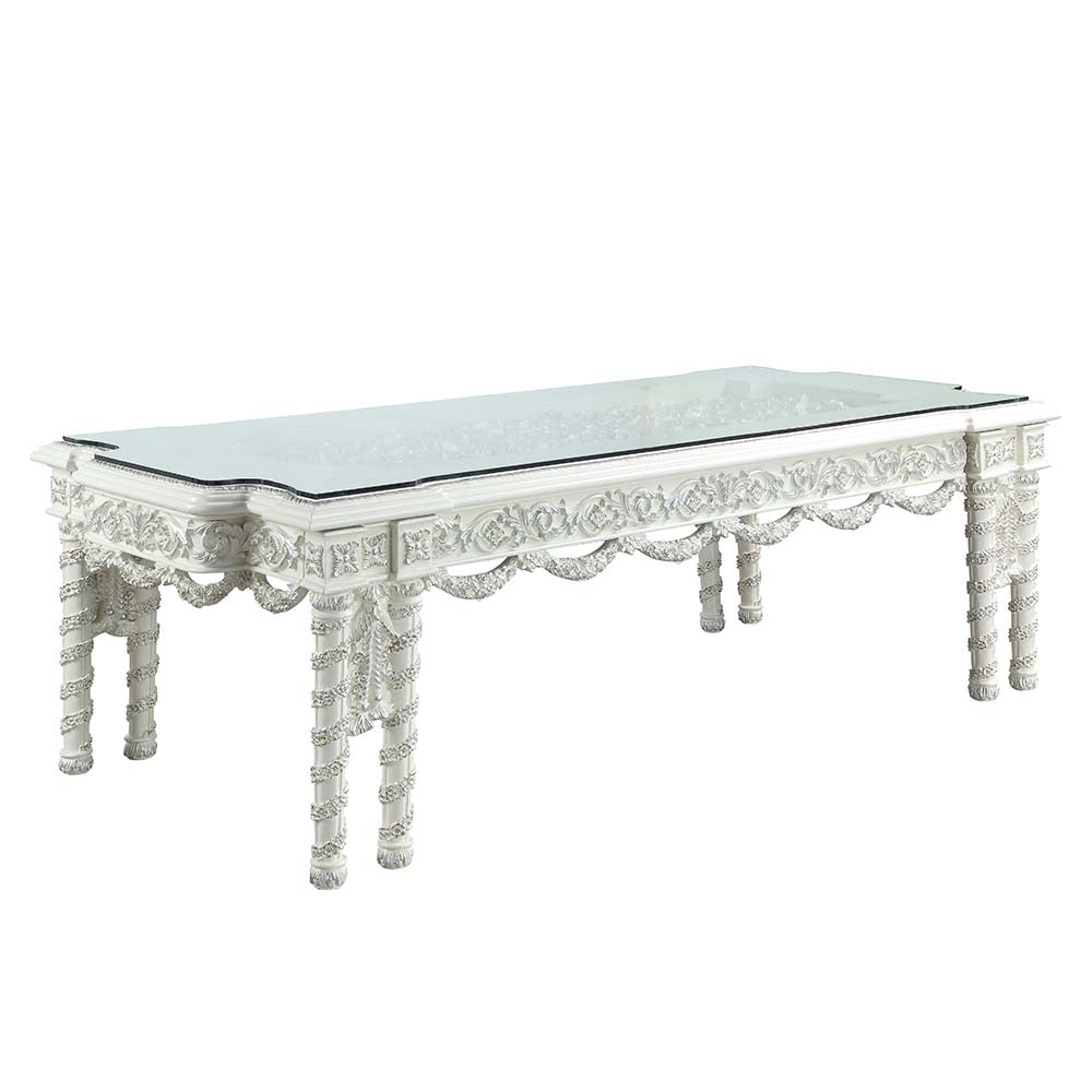 Vanaheim Antique White Finish Dining Table