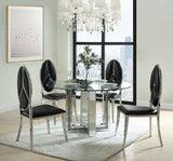 Noralie Mirrored & Faux Diamonds Dining Table
