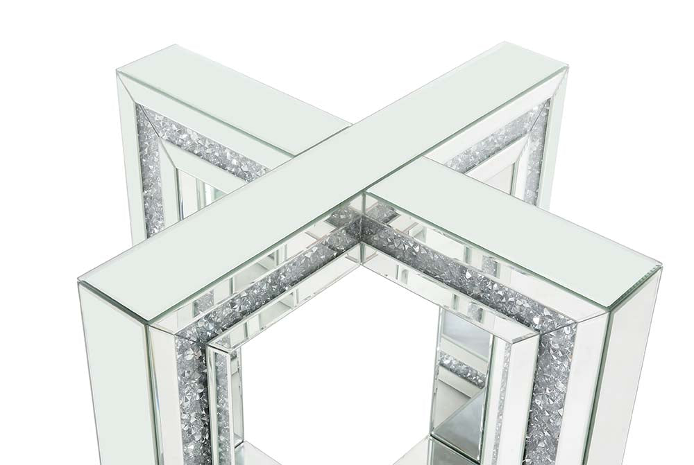 Noralie Mirrored & Faux Diamonds Dining Table