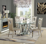 Noralie Mirrored & Faux Diamonds Dining Table