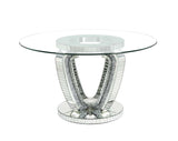 Noralie Mirrored & Faux Diamonds Dining Table