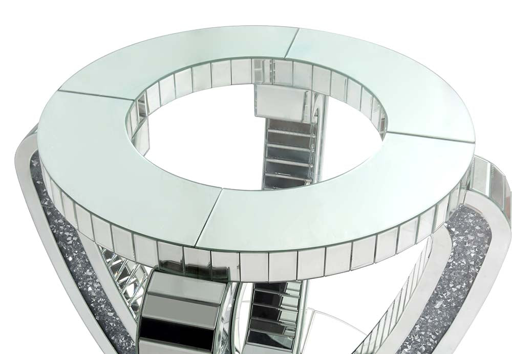 Noralie Mirrored & Faux Diamonds Dining Table