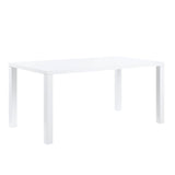 Pagan White High Gloss Finish Dining Table