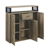 Abiram Rustic Oak Finish Server