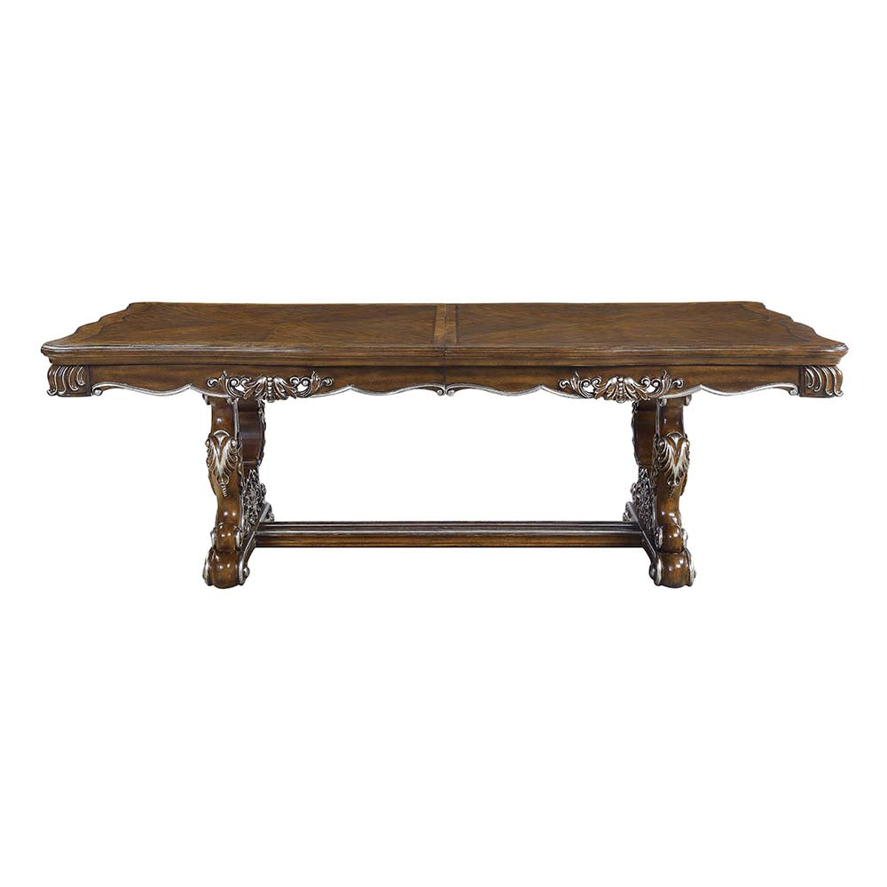 Latisha Antique Oak Finish Dining Table