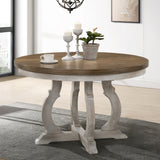 Cillin Walnut & Antique White Finish Dining Table