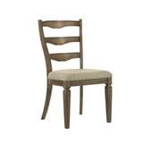 Parfield Fabric & Weathered Oak Finish Side Chair (Set-2)