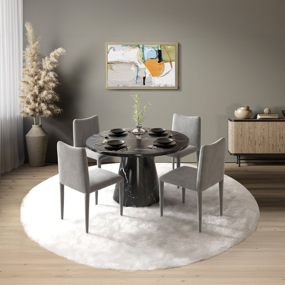 Hollis Dining Table W/Engineered Stone Top