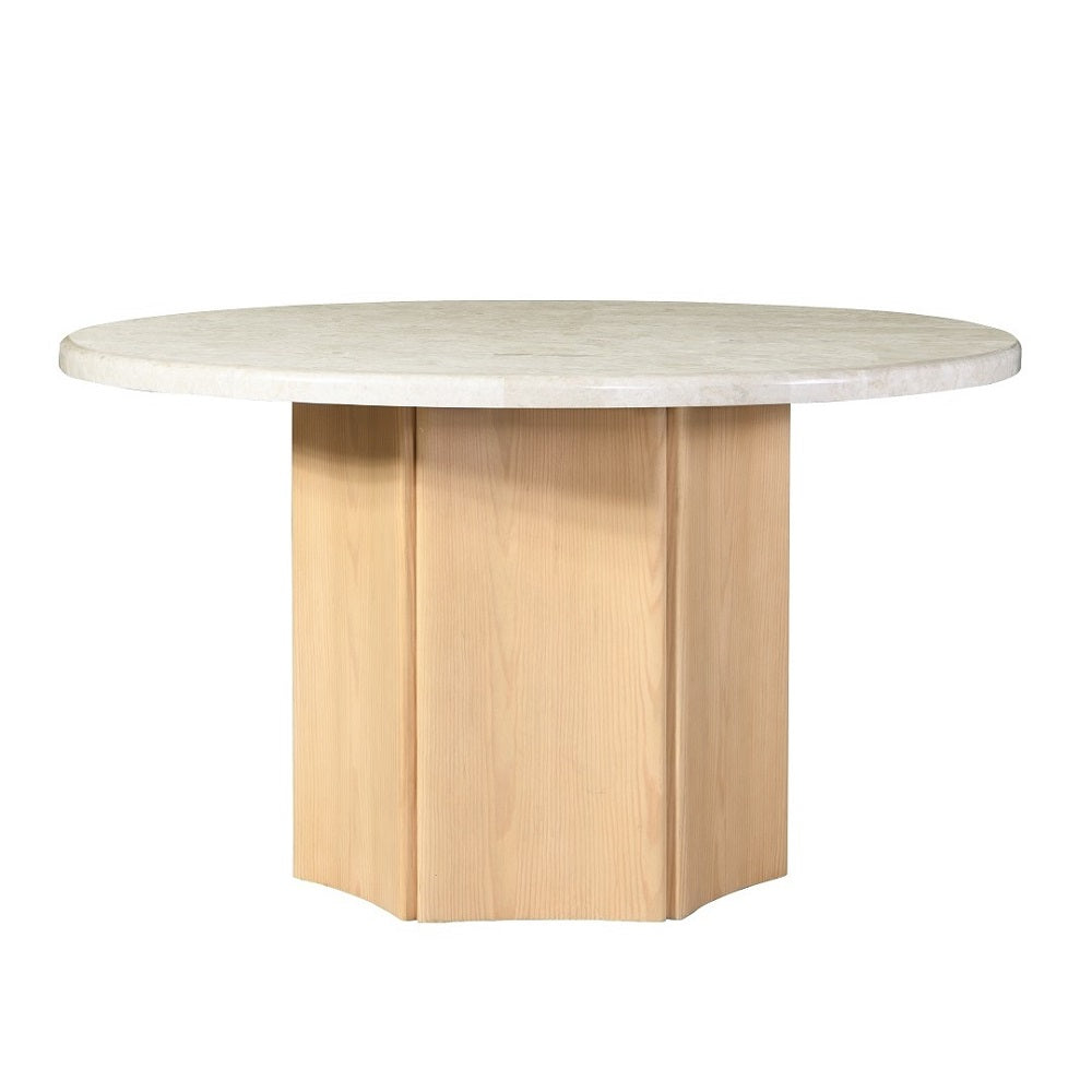 Qwin Round Dining Table W/Marble Top
