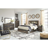 Drystan Multi Bookcase Panel Bedroom Set with Side Storage