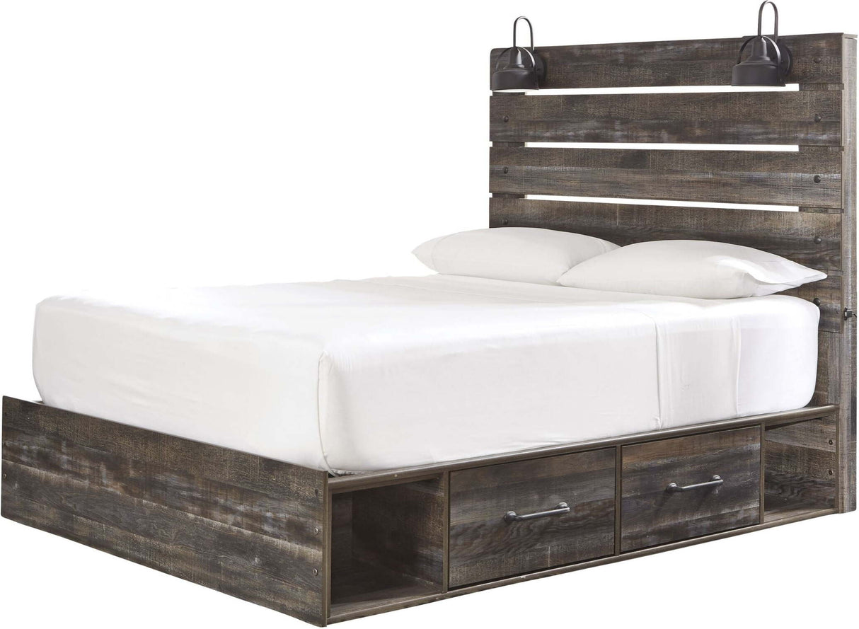 Drystan Multi Panel Bedroom Set with Side Storage