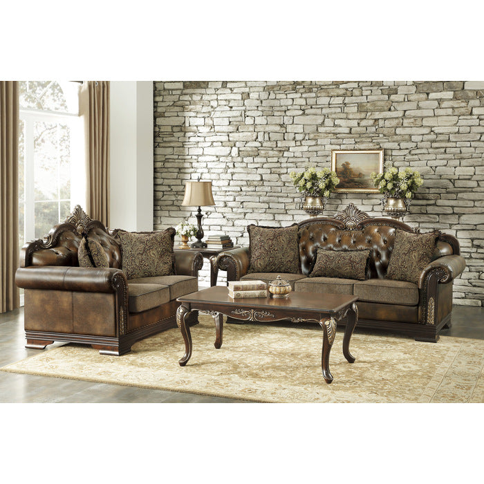 Croydon Exposed Wood Feet With Brown Sofa