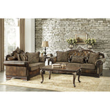 Croydon Exposed Wood Feet With Brown Sofa
