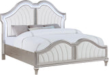 Evangeline Silver And Ivory Tufted Upholstered Platform Bedroom Set
