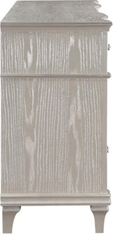 Evangeline Silver And Ivory Tufted Upholstered Platform Bedroom Set