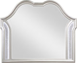 Evangeline Silver And Ivory Tufted Upholstered Platform Bedroom Set