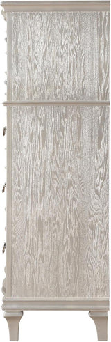 Evangeline Silver And Ivory Tufted Upholstered Platform Bedroom Set