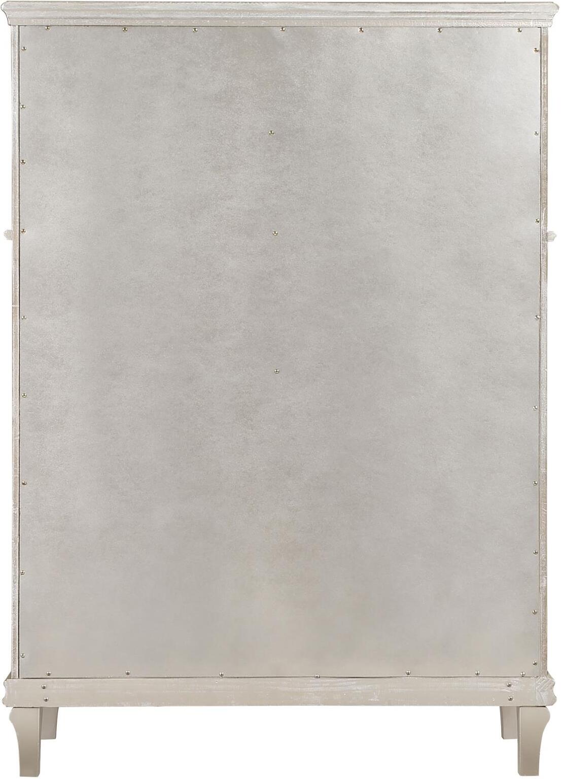 Evangeline Silver And Ivory Tufted Upholstered Platform Bedroom Set