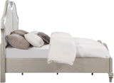 Evangeline Silver And Ivory Tufted Upholstered Platform Bedroom Set