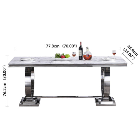 Stainless Steel Frame Dining Table