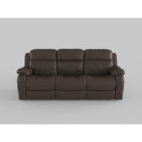 Marille Black Bonded Leather Reclining Sofa