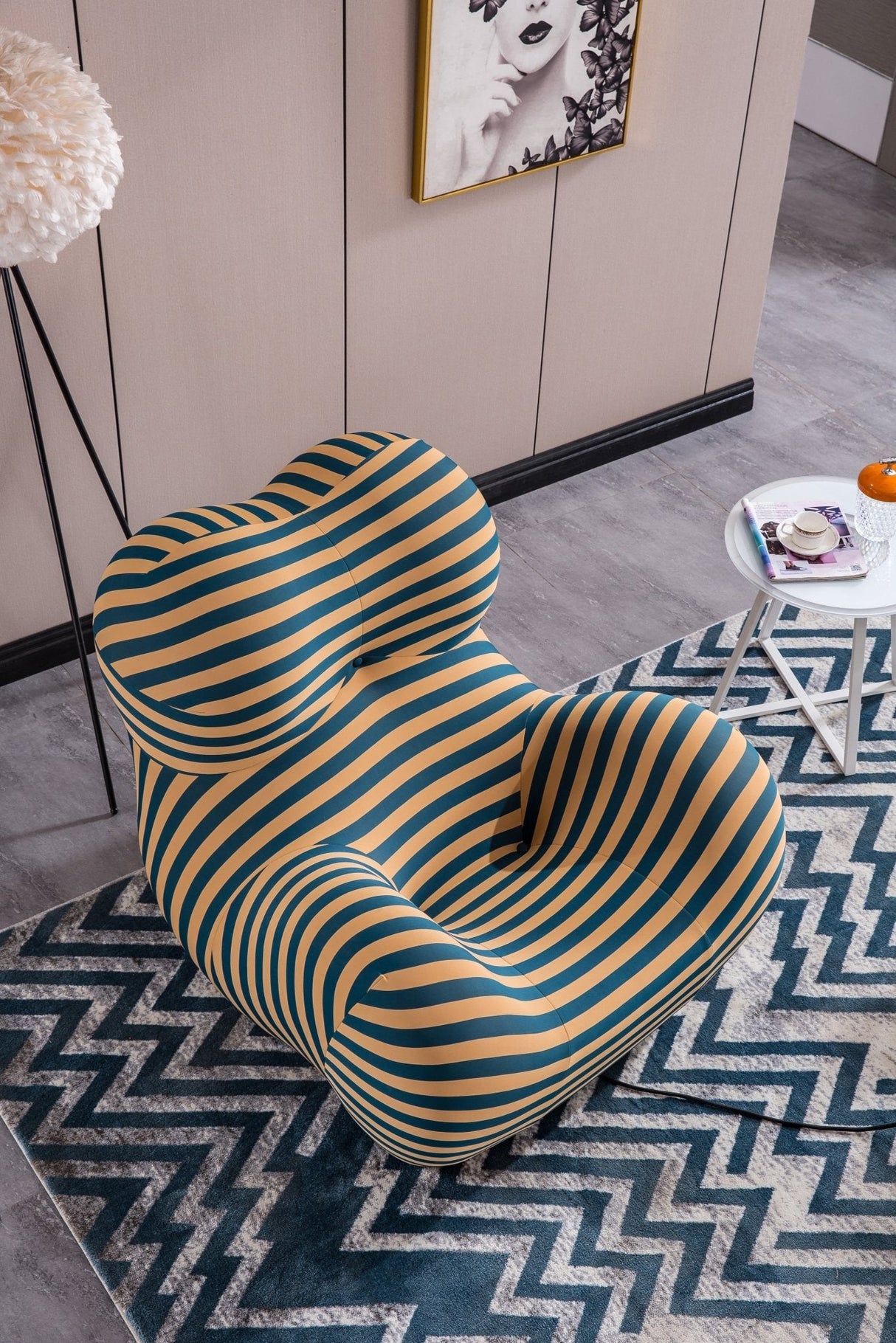 C610 BARREL CHAIR WITH OTTOMAN