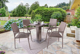 Niambi Natural/Gray Patio Set 5 Piece