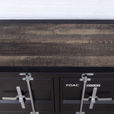 Dipiloh Black/Distressed Dark Oak Shelf/Storage