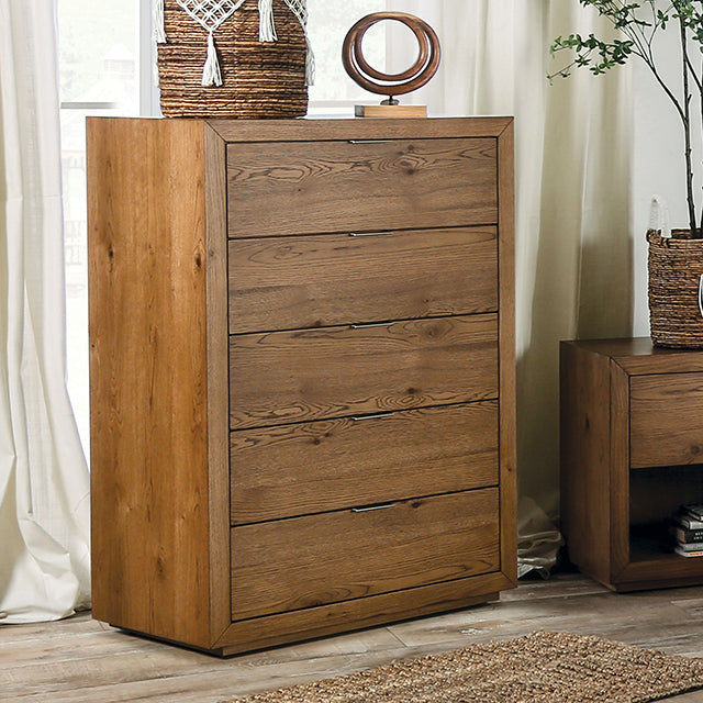 Leirvik Light Walnut Chest
