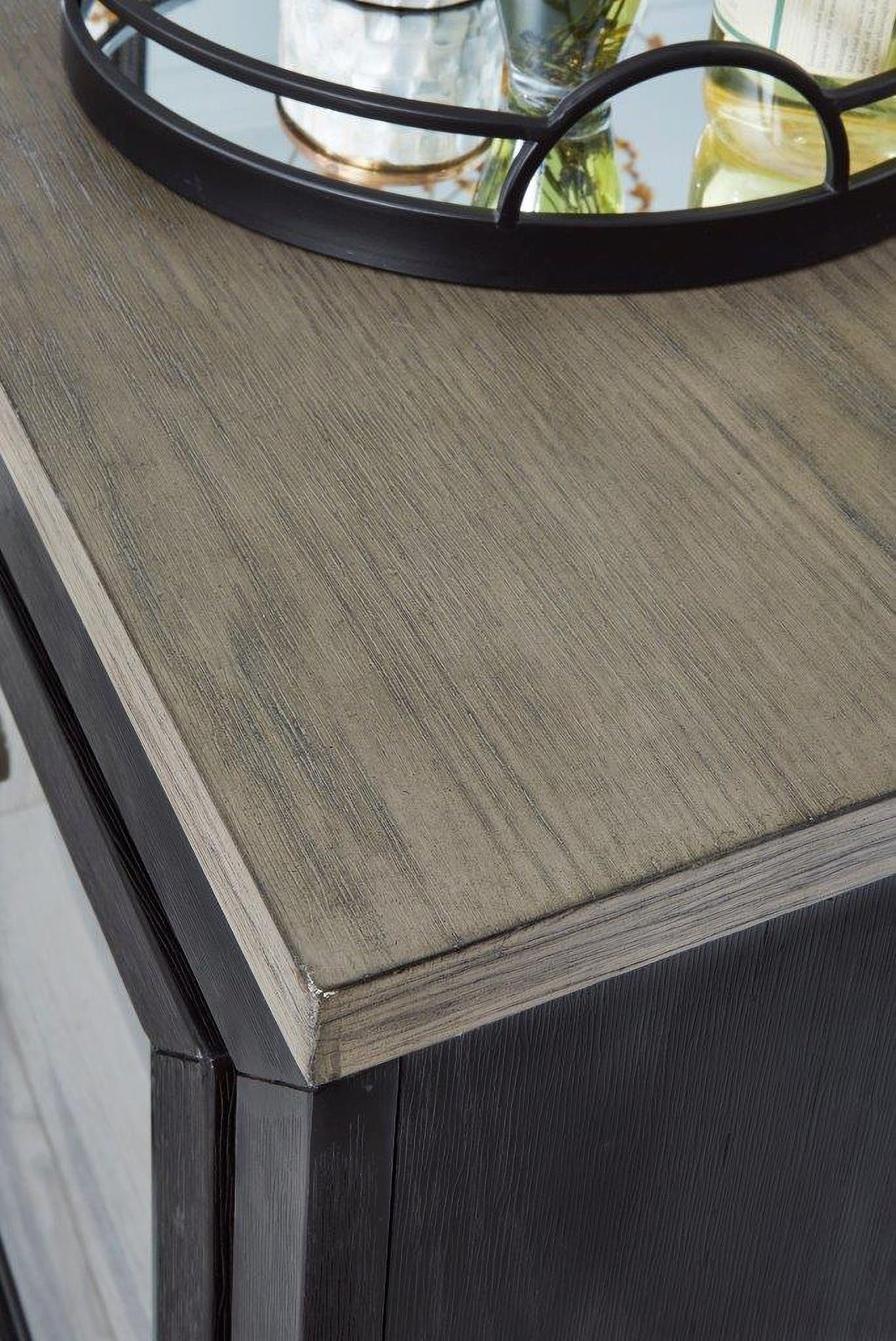 Foyland Black And Brown Panel Storage Bedroom Set