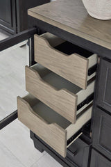 Foyland Black And Brown Panel Storage Bedroom Set