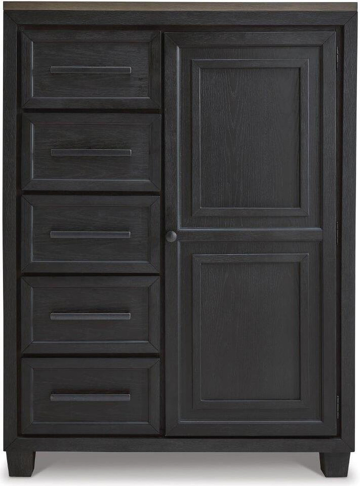 Foyland Black And Brown Panel Storage Bedroom Set