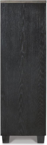 Foyland Black And Brown Panel Storage Bedroom Set