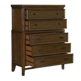 Frazier Brown Cherry Storage Platform Bedroom Set