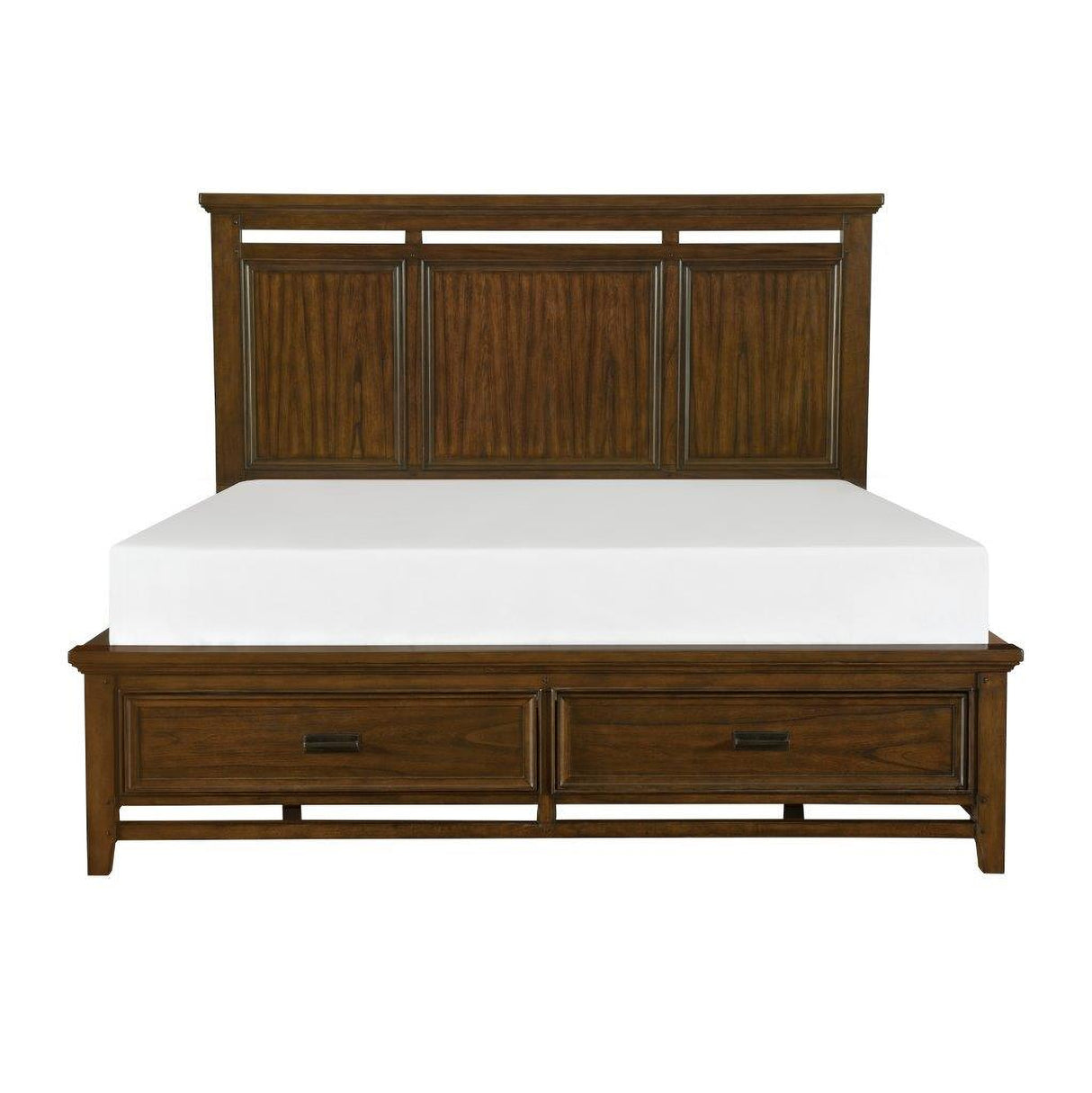 Frazier Brown Cherry Storage Platform Bedroom Set
