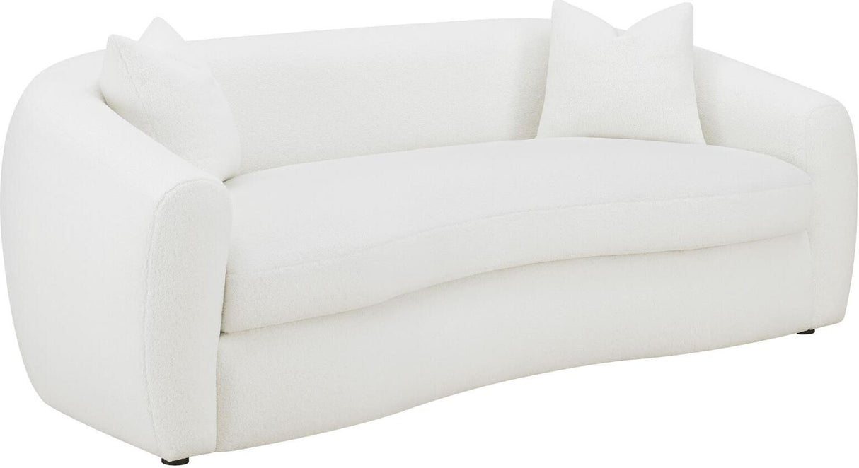 Isabella White Upholstered Living Room Set