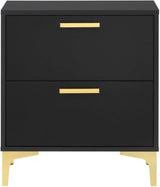 Kendall Black And Gold Tufted Upholstered Panel Bedroom Set