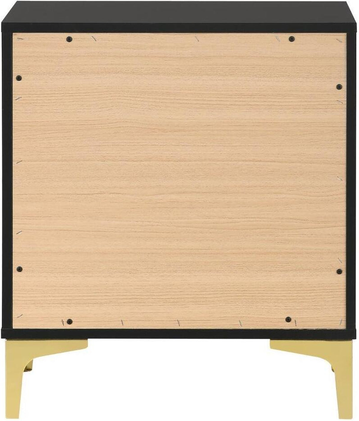 Kendall Black And Gold Tufted Upholstered Panel Bedroom Set