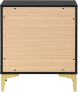 Kendall Black And Gold Tufted Upholstered Panel Bedroom Set