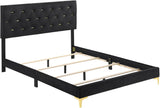 Kendall Black And Gold Tufted Upholstered Panel Bedroom Set