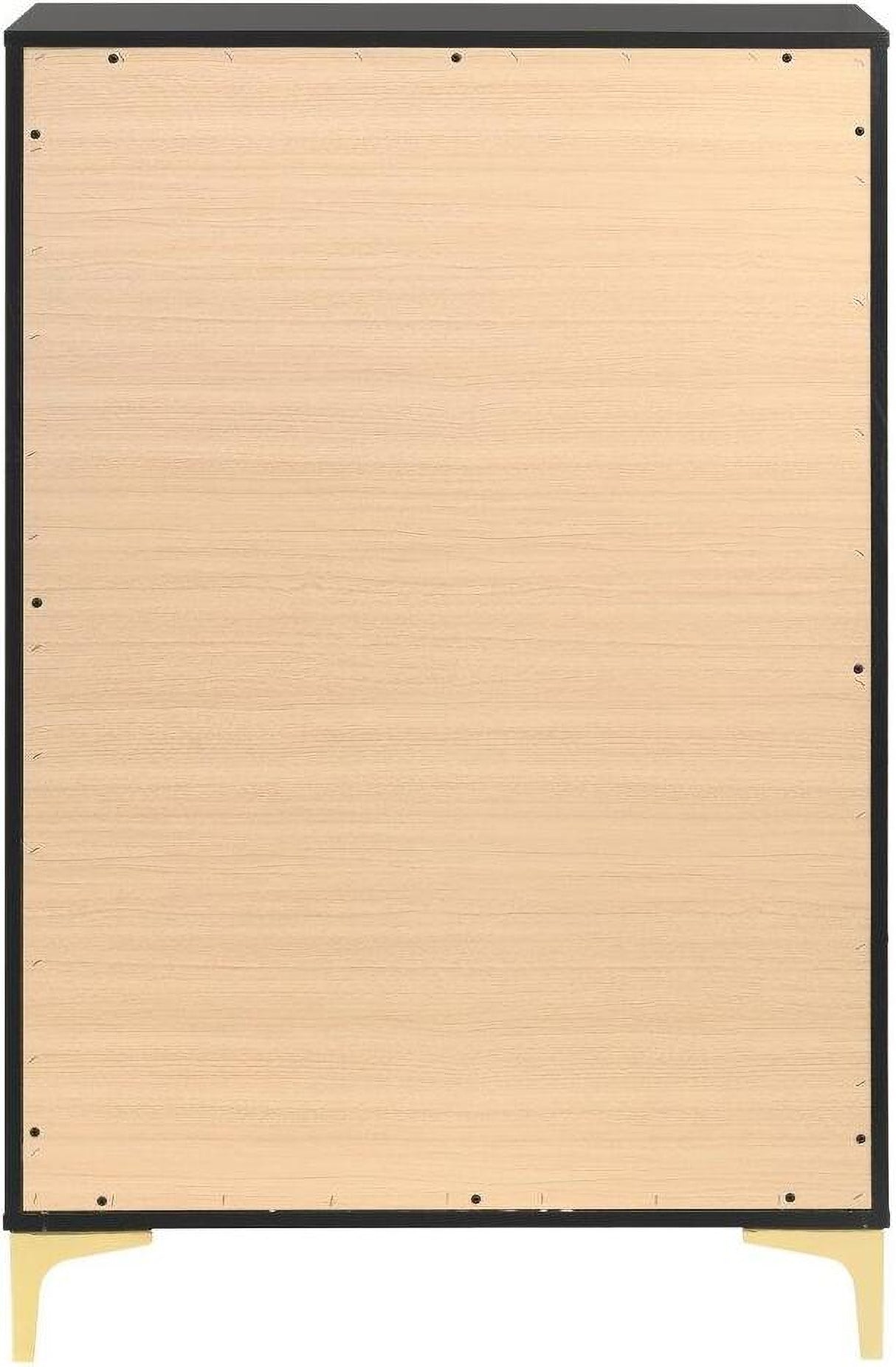 Kendall Black And Gold Tufted Upholstered Panel Bedroom Set